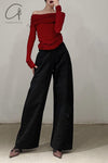 SWAYING/KNIT Water Soluble Wool Lapel SW22AW1T15 Red PS50
